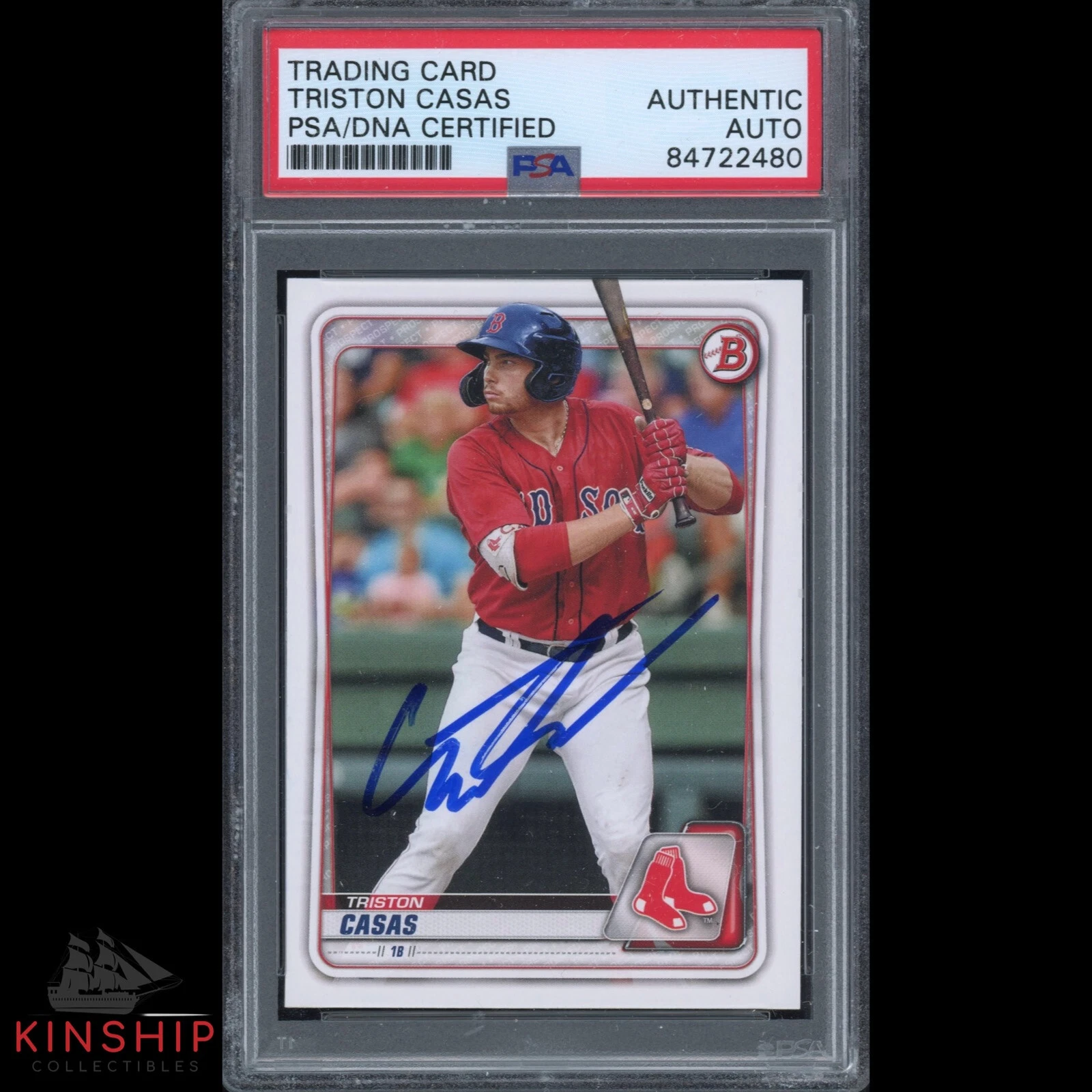 TRISTON CASAS SIGNED 2020 TOPPS TRADING CARD PSA DNA SLAB RED SOX AUTO C2205 COLLECTIBLE MEMORABILIA