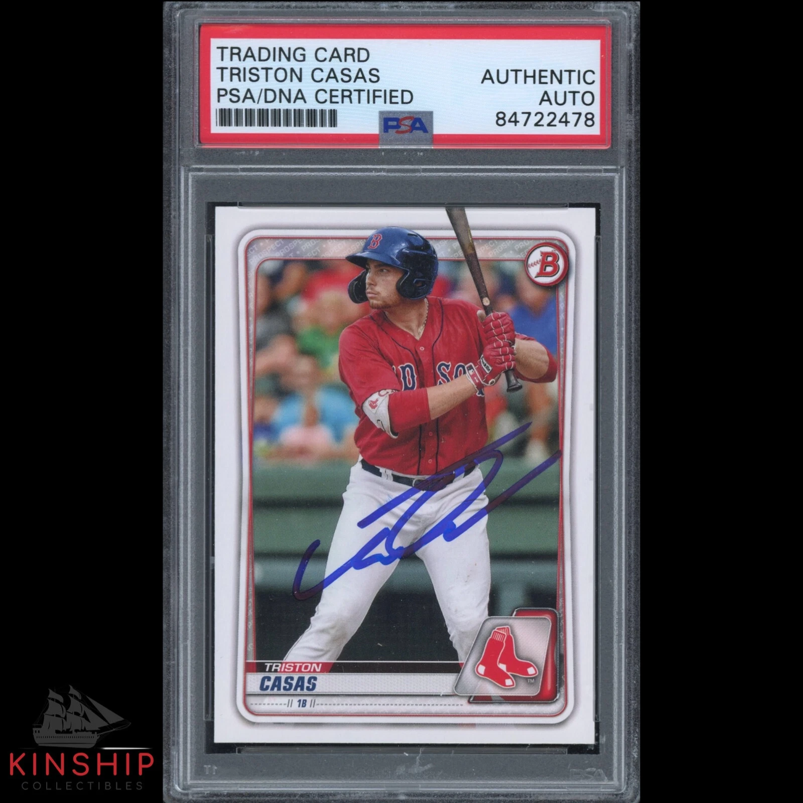 TRISTON CASAS SIGNED 2020 TOPPS TRADING CARD PSA DNA SLAB RED SOX AUTO C2229 COLLECTIBLE MEMORABILIA