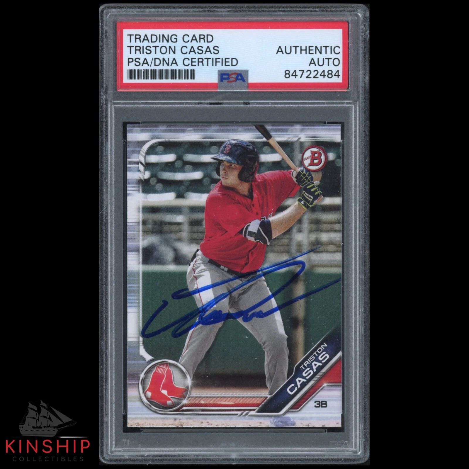 TRISTON CASAS SIGNED 2019 TOPPS TRADING CARD PSA DNA SLAB RED SOX AUTO C2235 COLLECTIBLE MEMORABILIA