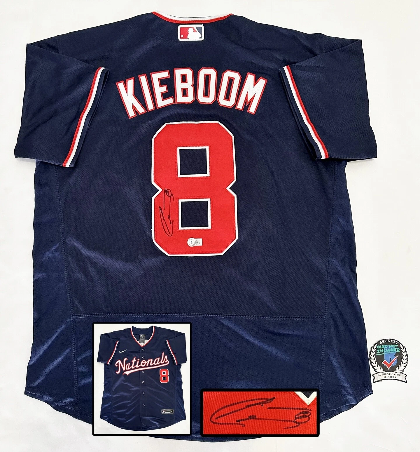 Carter Kieboom Signed Jersey Washington Nationals Beckett BAS 1 COA