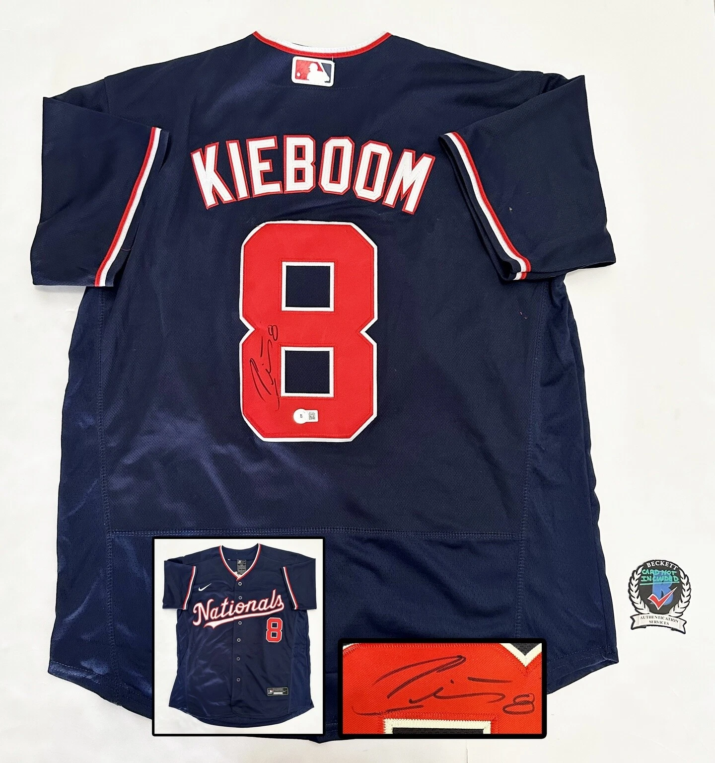 Carter Kieboom Signed Jersey Washington Nationals Beckett BAS COA