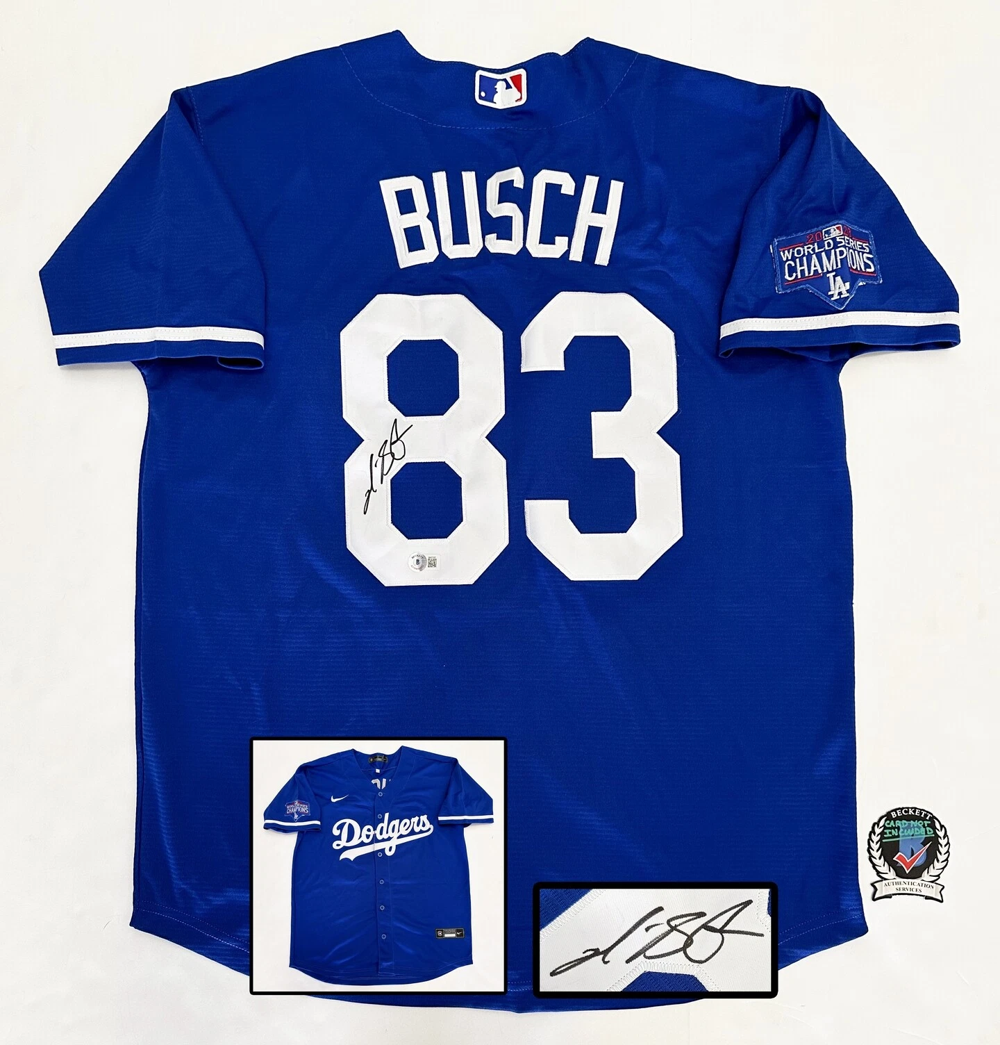 Michael Busch Signed Jersey Los Angeles Dodgers Beckett BAS COA