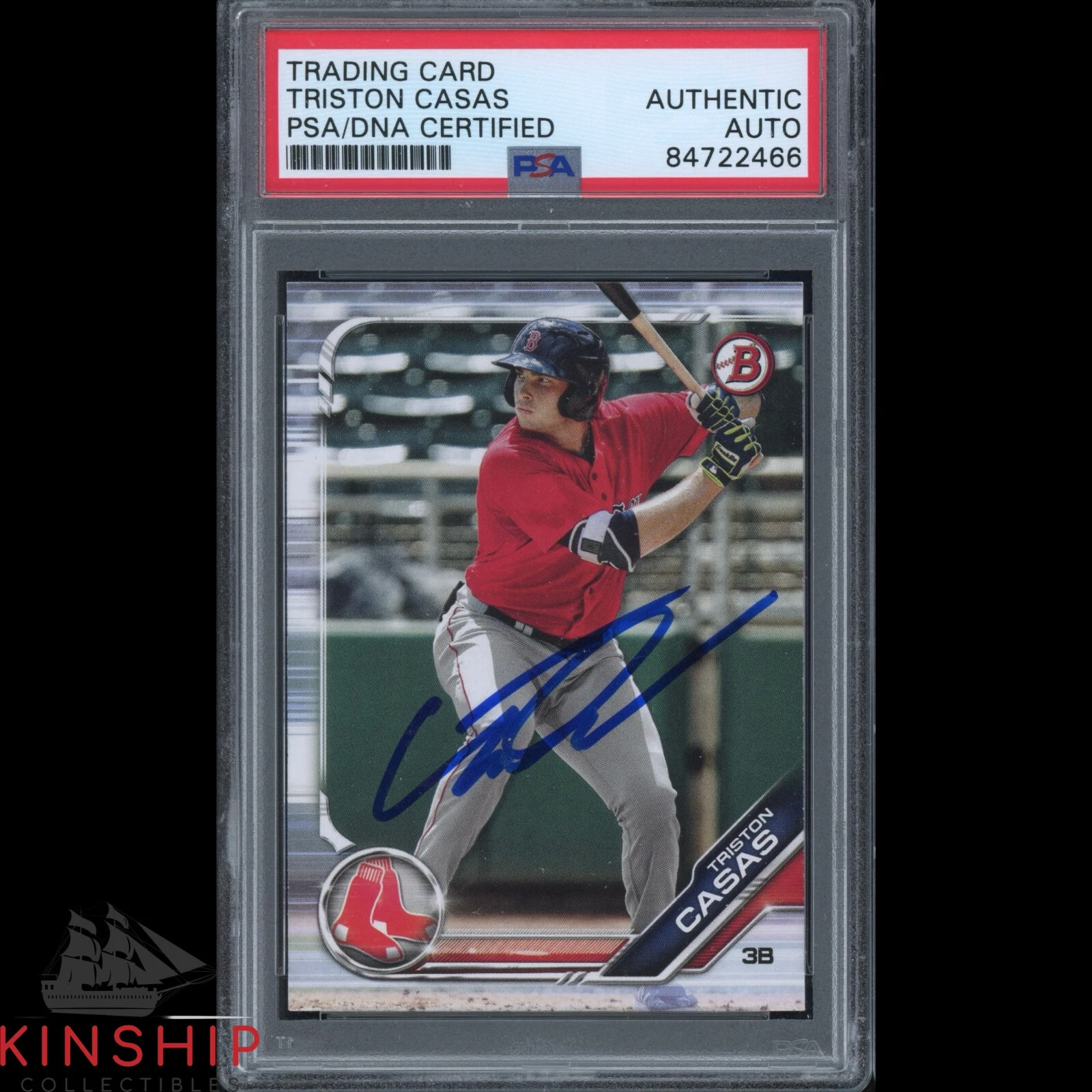 Triston Casas signed 2019 Topps Trading Card PSA DNA Slab Red Sox Auto C2259