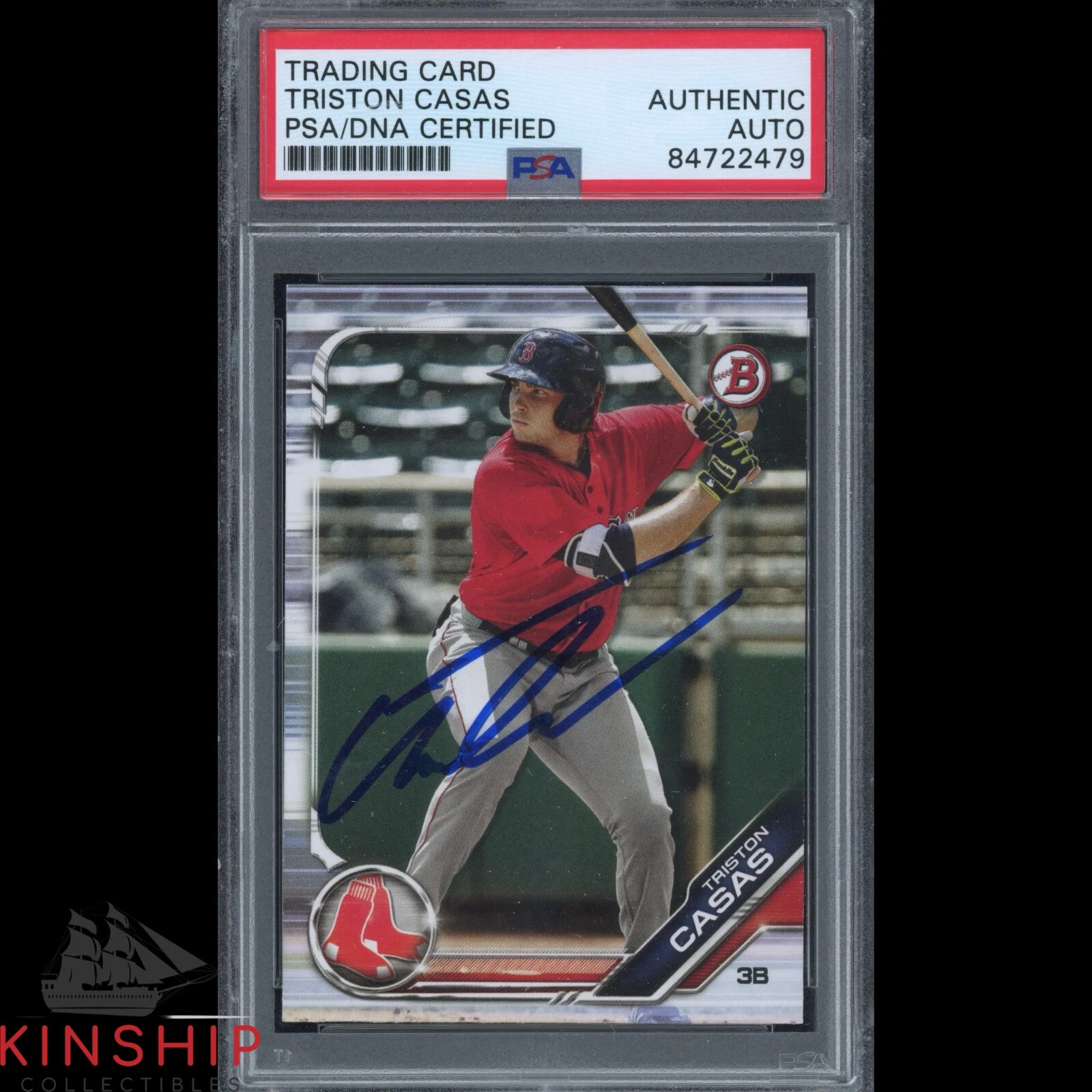 TRISTON CASAS SIGNED 2019 TOPPS TRADING CARD PSA DNA SLAB RED SOX AUTO C2260 COLLECTIBLE MEMORABILIA