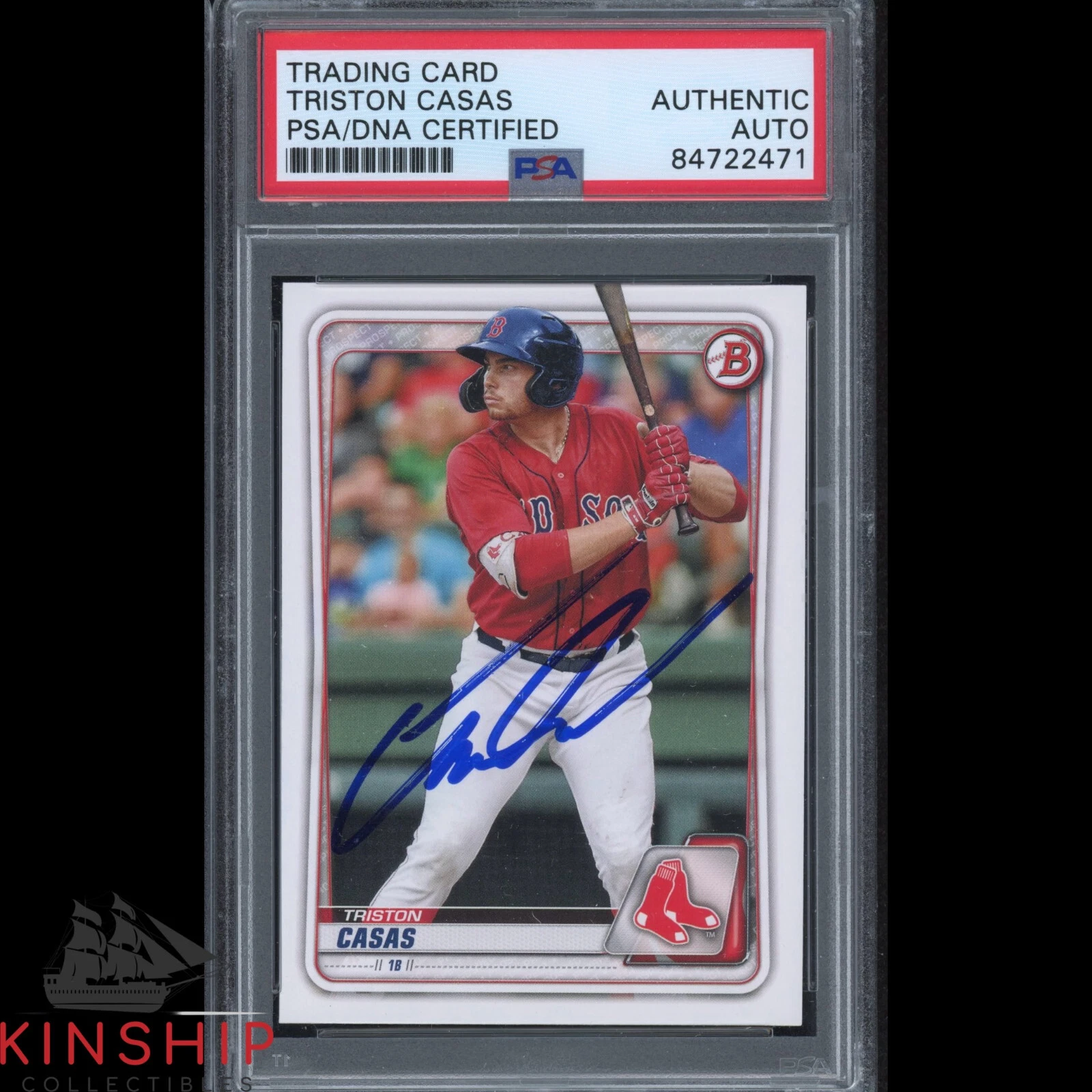 TRISTON CASAS SIGNED 2020 TOPPS TRADING CARD PSA DNA SLAB RED SOX AUTO C2237 COLLECTIBLE MEMORABILIA