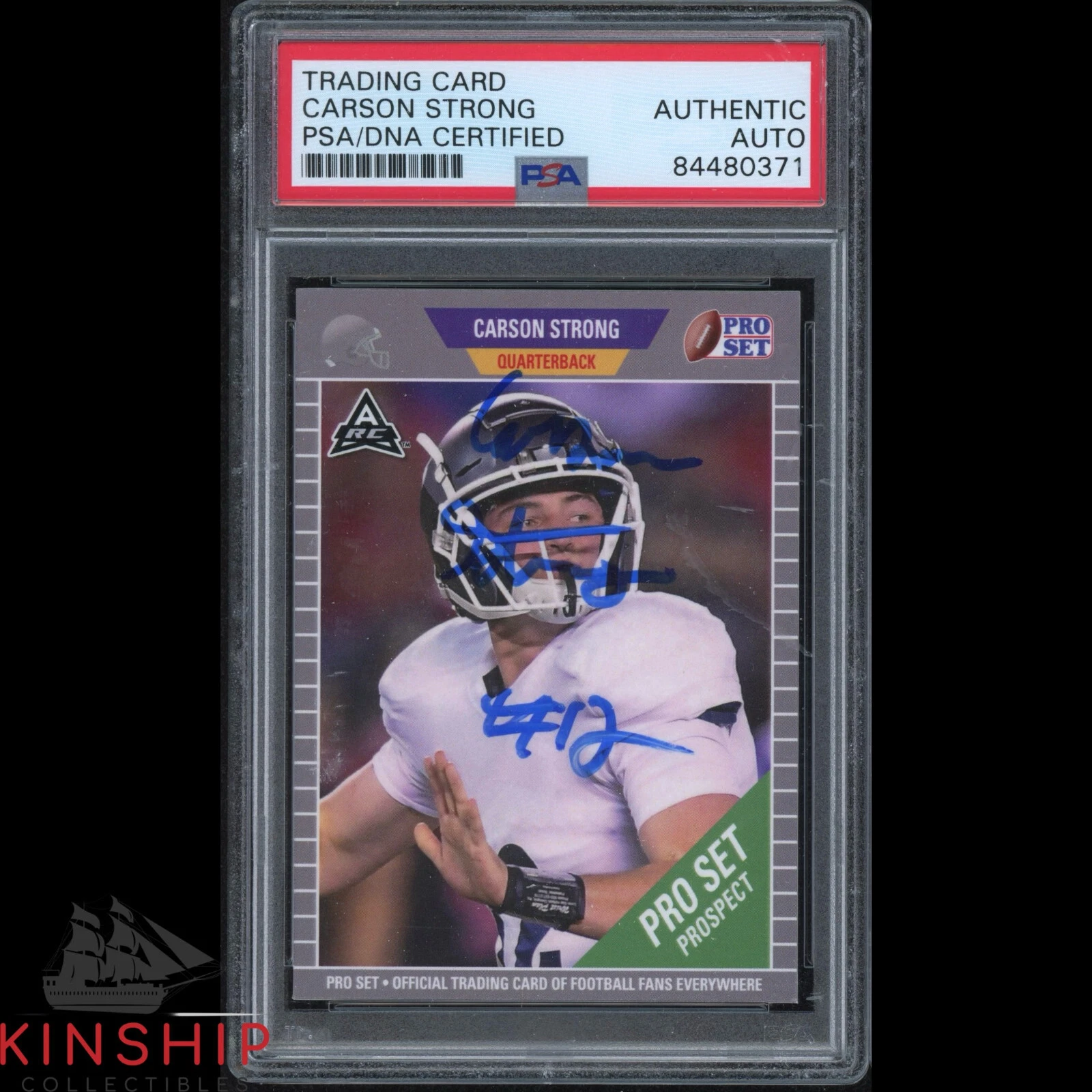 Carson Strong signed 2021 Leaf Trading Card PSA DNA Slabbed Auto C2247