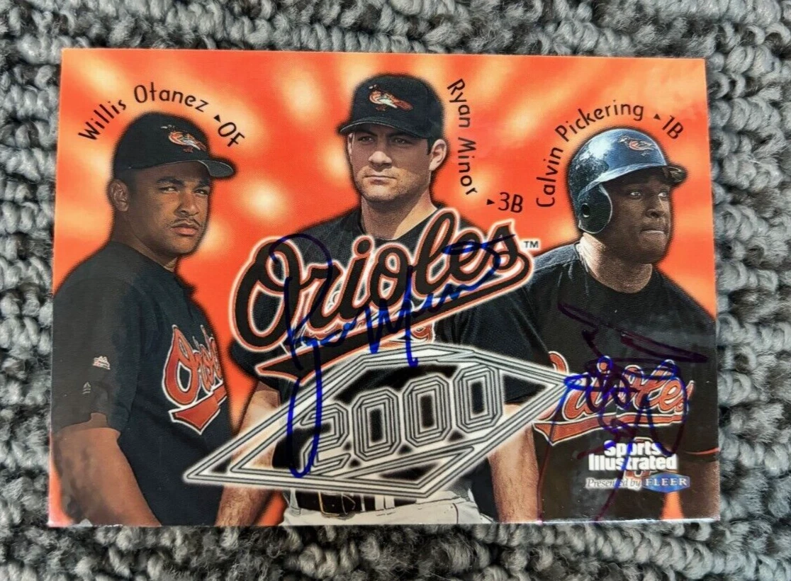 1999 Fleer Sports Illustrated Ryan Minor signed autographed Calvin Pickering #59