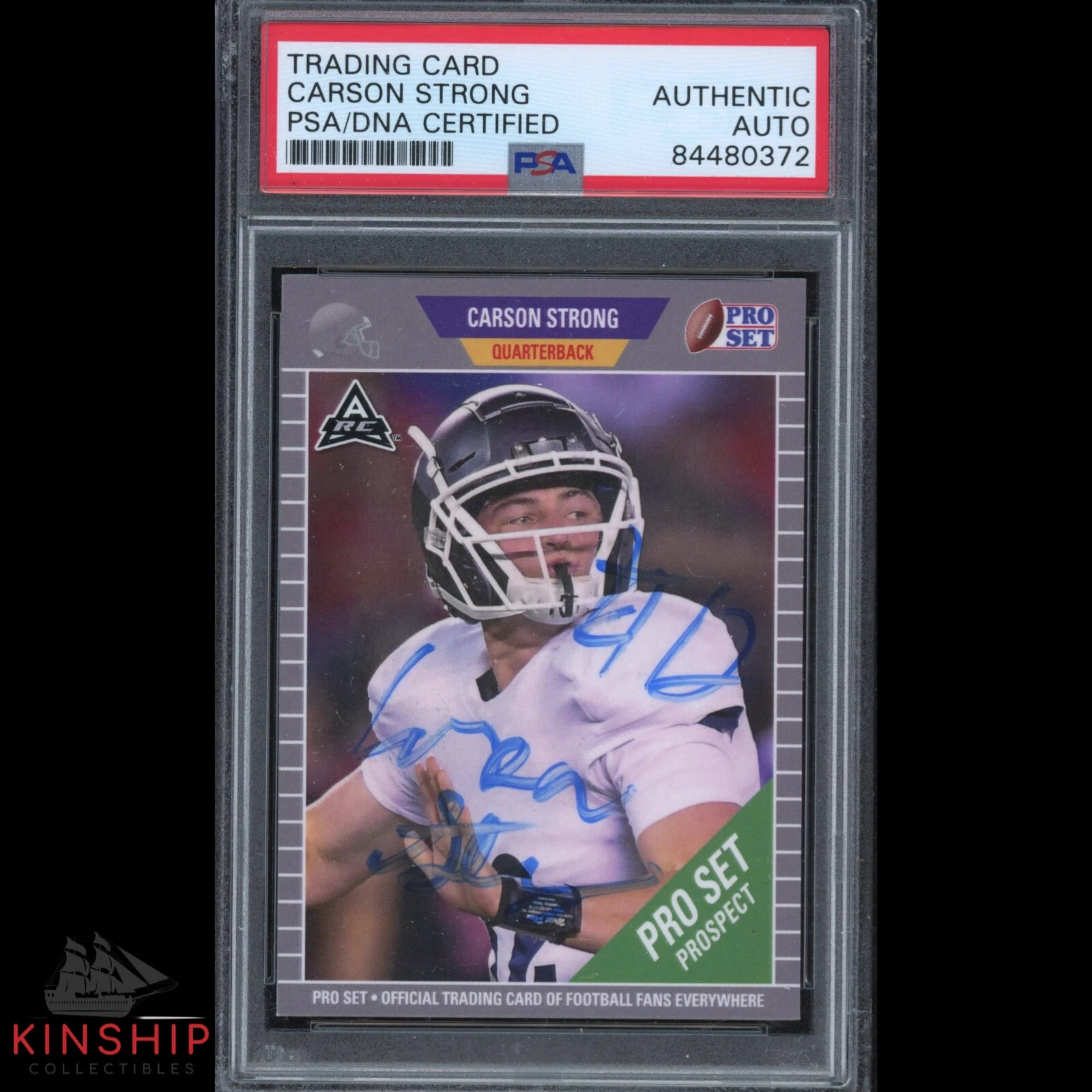 Carson Strong signed 2021 Leaf Trading Card PSA DNA Slabbed Auto C2226
