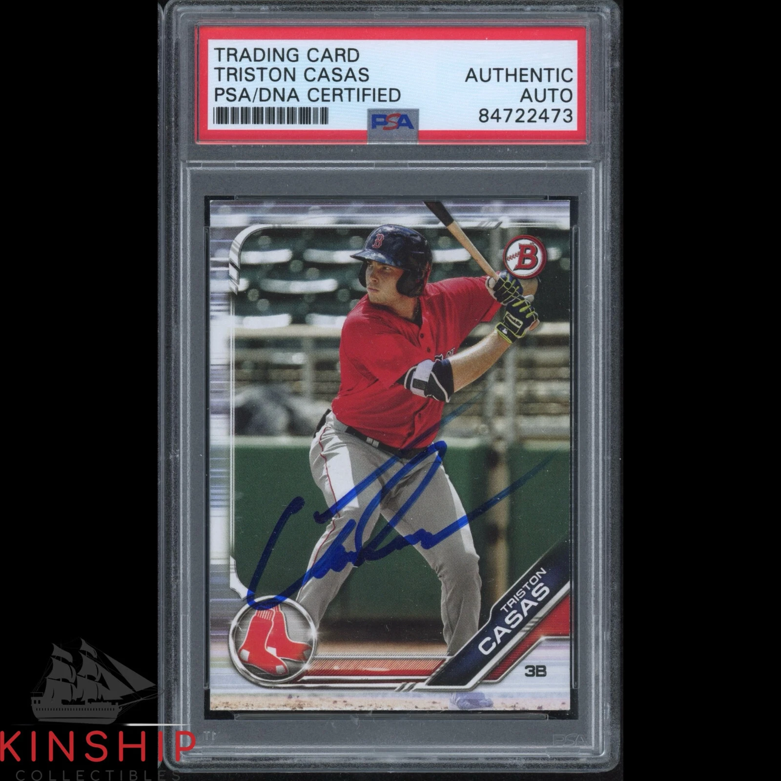 TRISTON CASAS SIGNED 2019 TOPPS TRADING CARD PSA DNA SLAB RED SOX AUTO C2238 COLLECTIBLE MEMORABILIA