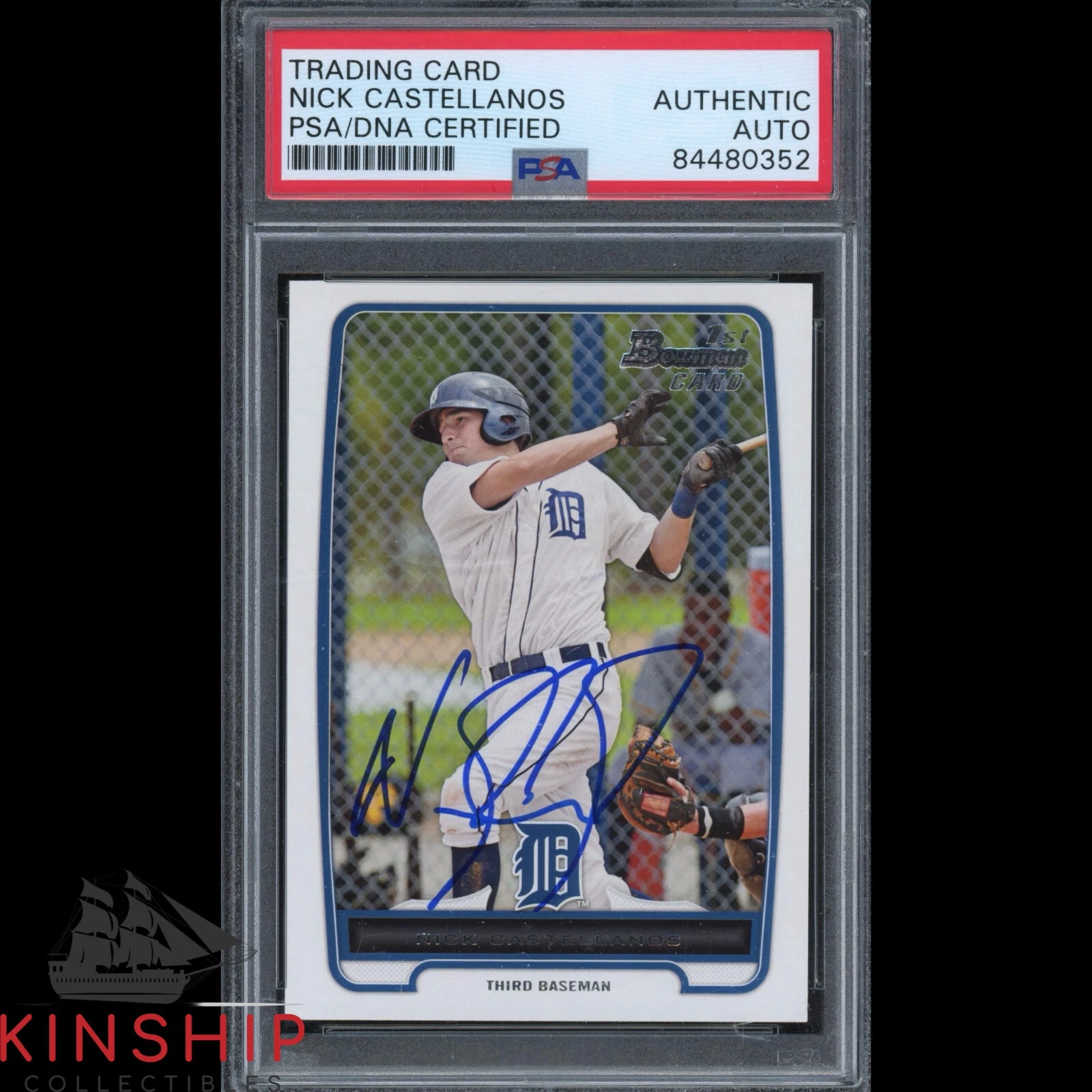 Nick Castellanos signed 2012 Topps Trading Card PSA DNA Slabbed Auto C2243