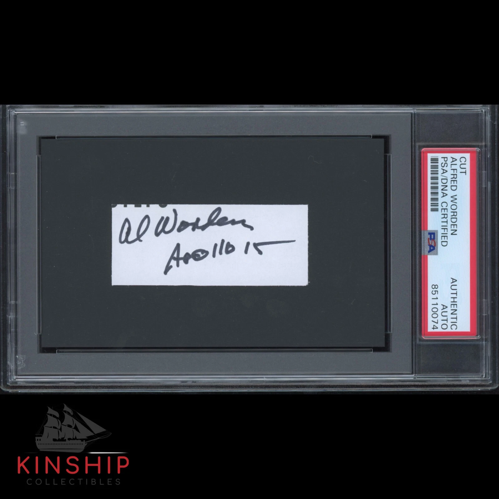 Al Worden signed Inscribed Cut PSA DNA Slabbed Apollo 15 Auto C2395