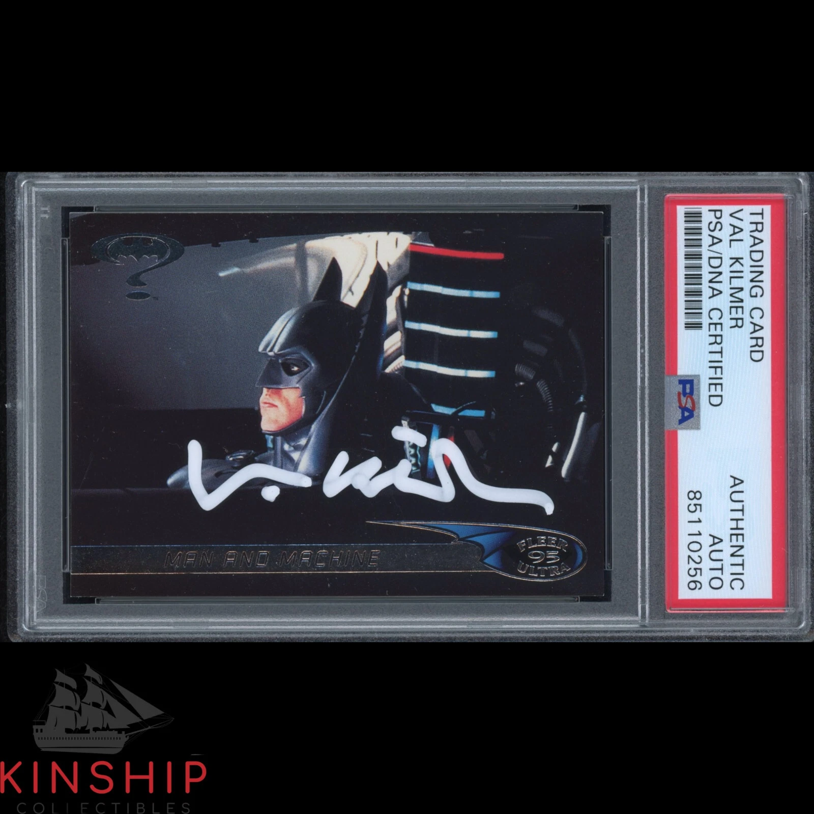 Val Kilmer signed 1995 Batman Forever Trading Card PSA DNA Slabbed Auto C2353