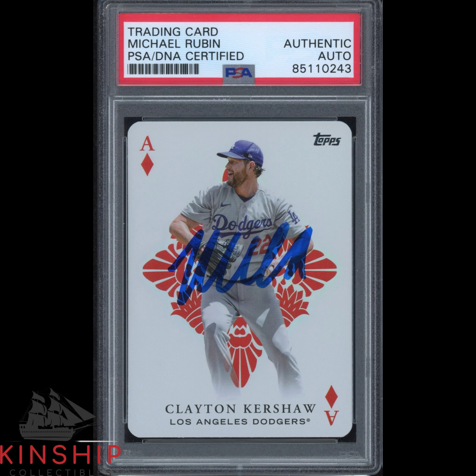 Michael Rubin signed Topps Trading Card PSA DNA Slabbed Fanatics CEO Auto C2311