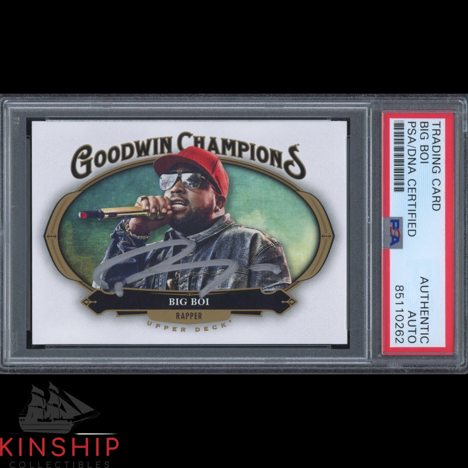 Big Boi signed Goodwin Champions Card PSA DNA Slabbed Outkast Auto C2302