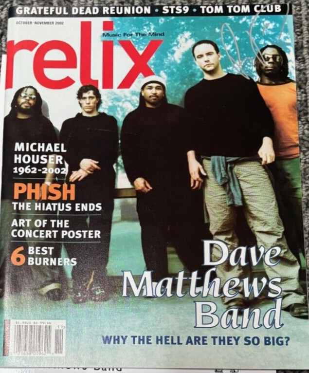 Boyd Tinsley signed autographed Vintage Dave Matthews Band Magazine No Label