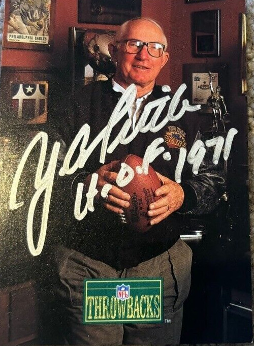 YA Tittle signed autographed 1992 Pro Line Portraits #445 HOF New York Giants