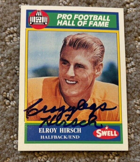 Elroy Hirsch signed autographed 1990 Swell Greats Card Hall of Fame