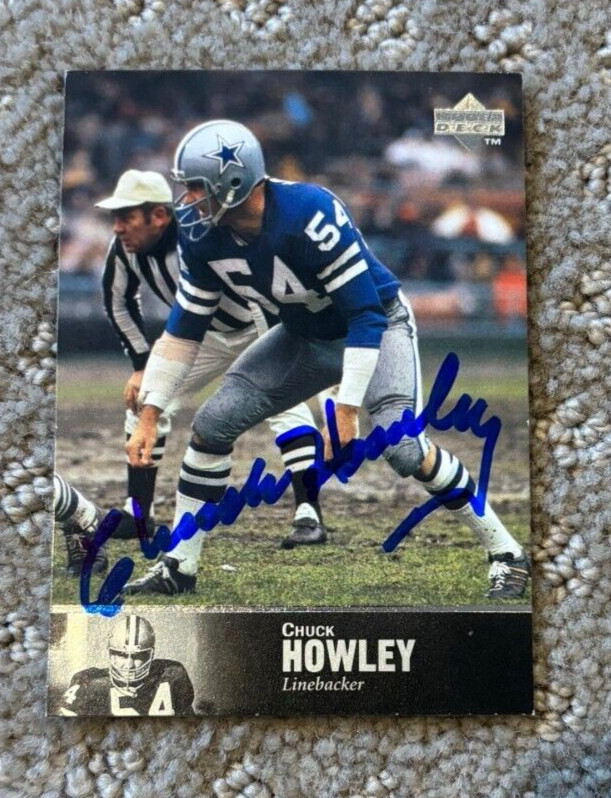 Chuck Howley Signed Autographed 1997 Upper Deck Card #117 Dallas Cowboys