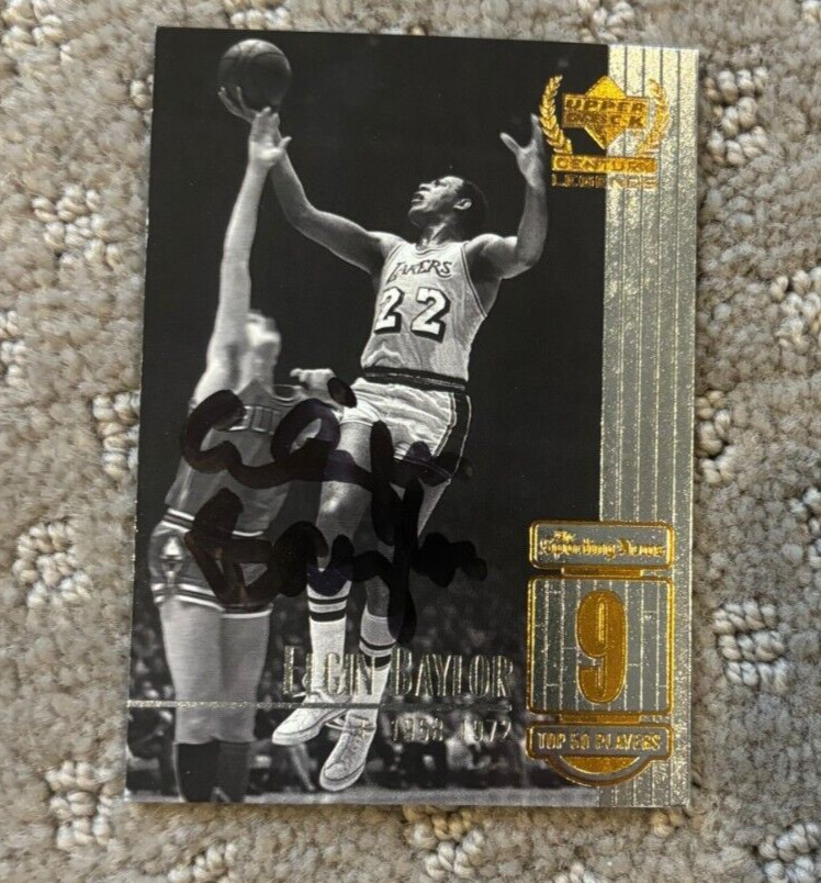 Elgin Baylor signed autographed 1998-99 Upper Deck Century Legends Card Lakers
