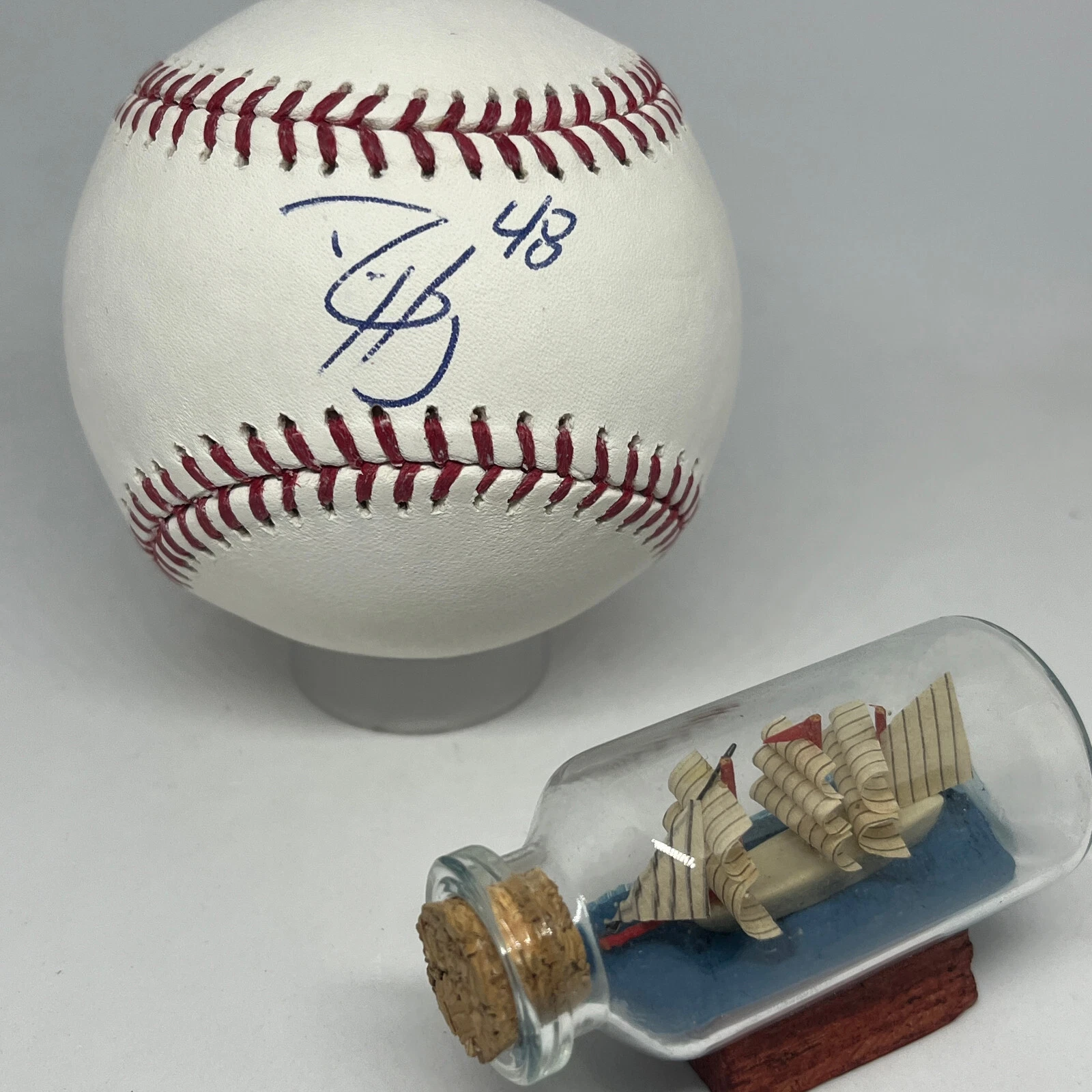 Ryon Healy signed Rawlings OML Baseball JSA COA Mariners A's Auto A2989
