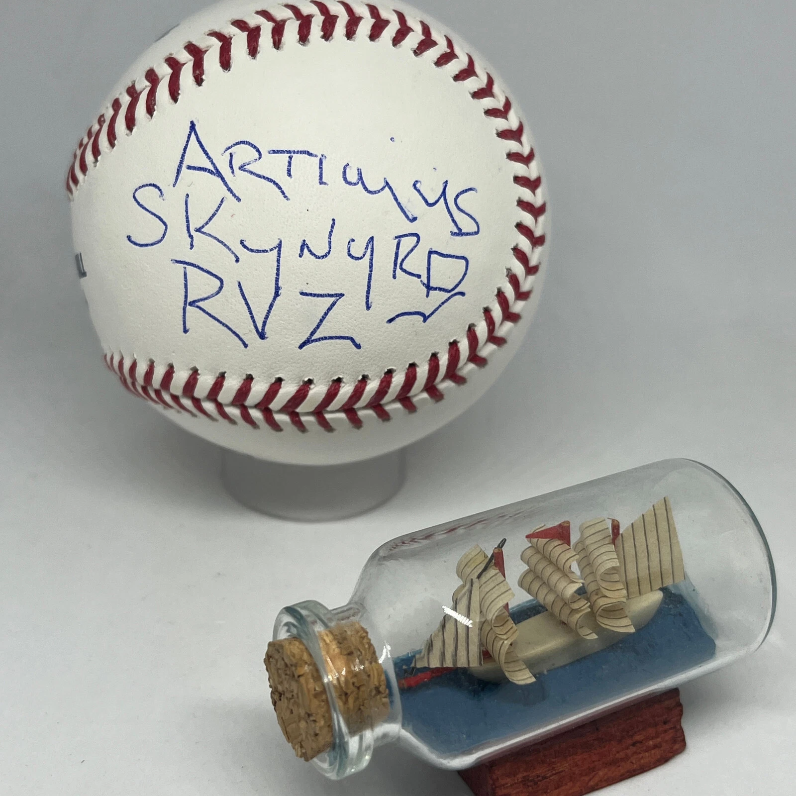 Artimus Pyle signed Rawlings OML Baseball JSA COA Lynyrd Skynard Auto A3010