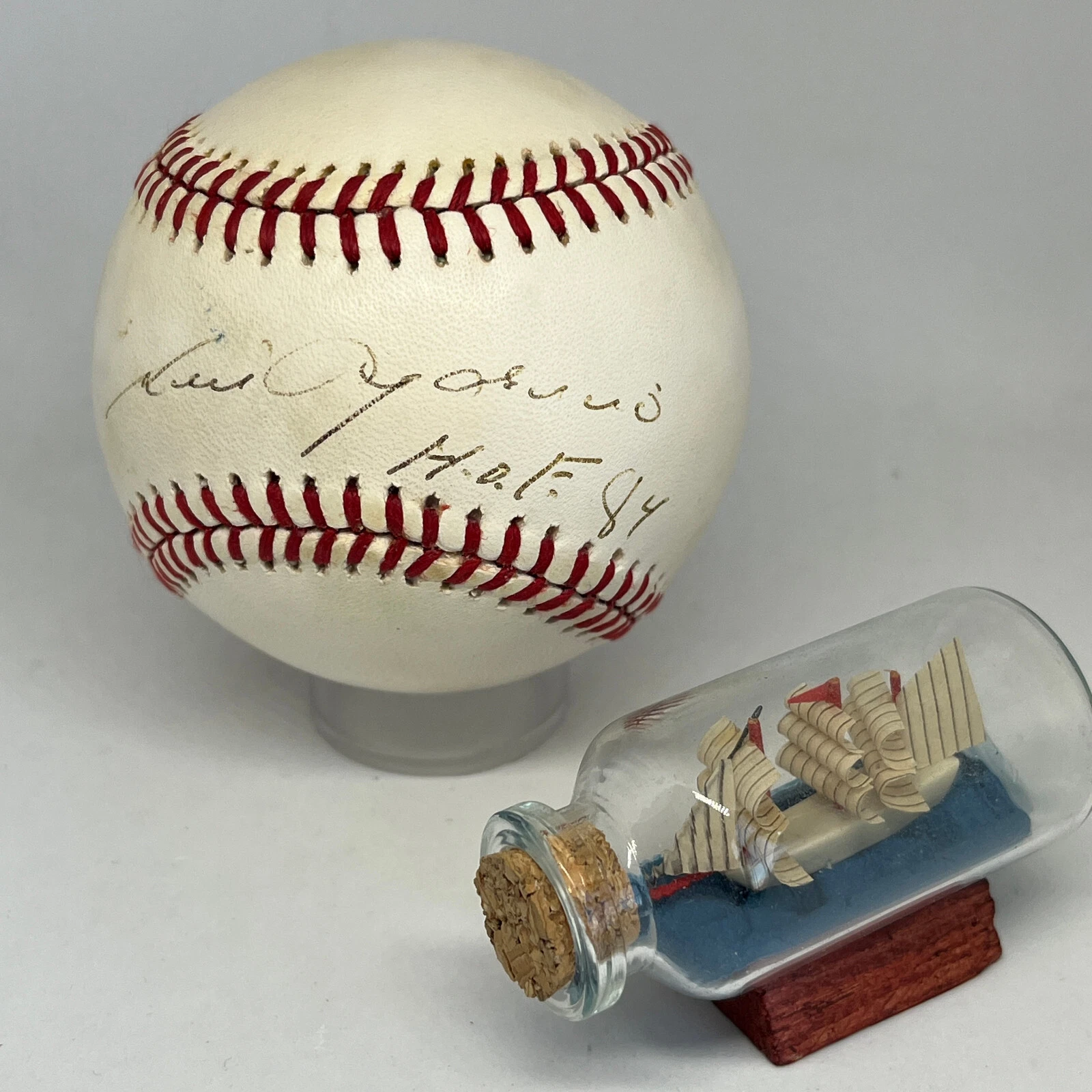 Luis Aparicio signed Rawlings OAL Baseball JSA COA White Sox Inscribed HOF A3017