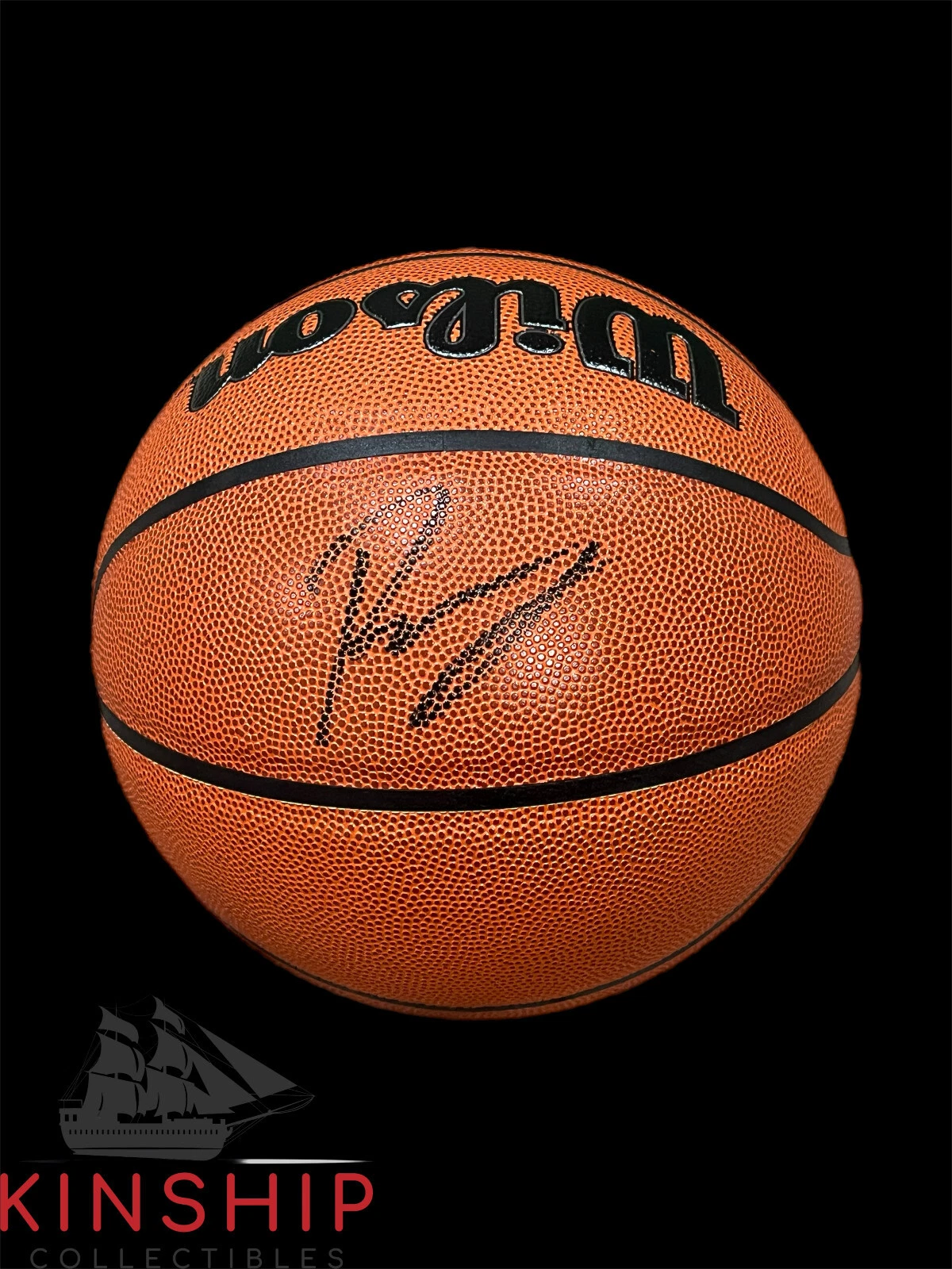 Kristaps Porzingis signed Wilson Basketball JSA COA NBA Celtics All Star A3024