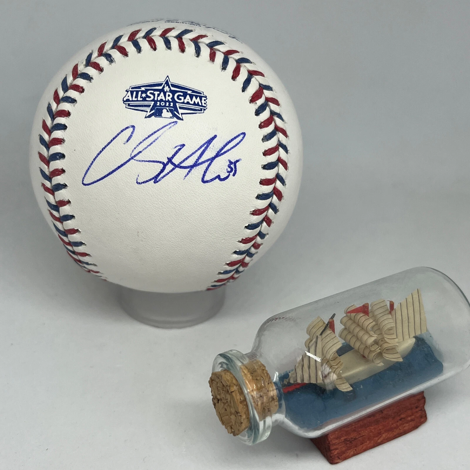 Clay Holmes signed Rawlings 2022 All Star Logo Baseball PSA DNA COA Auto A3059