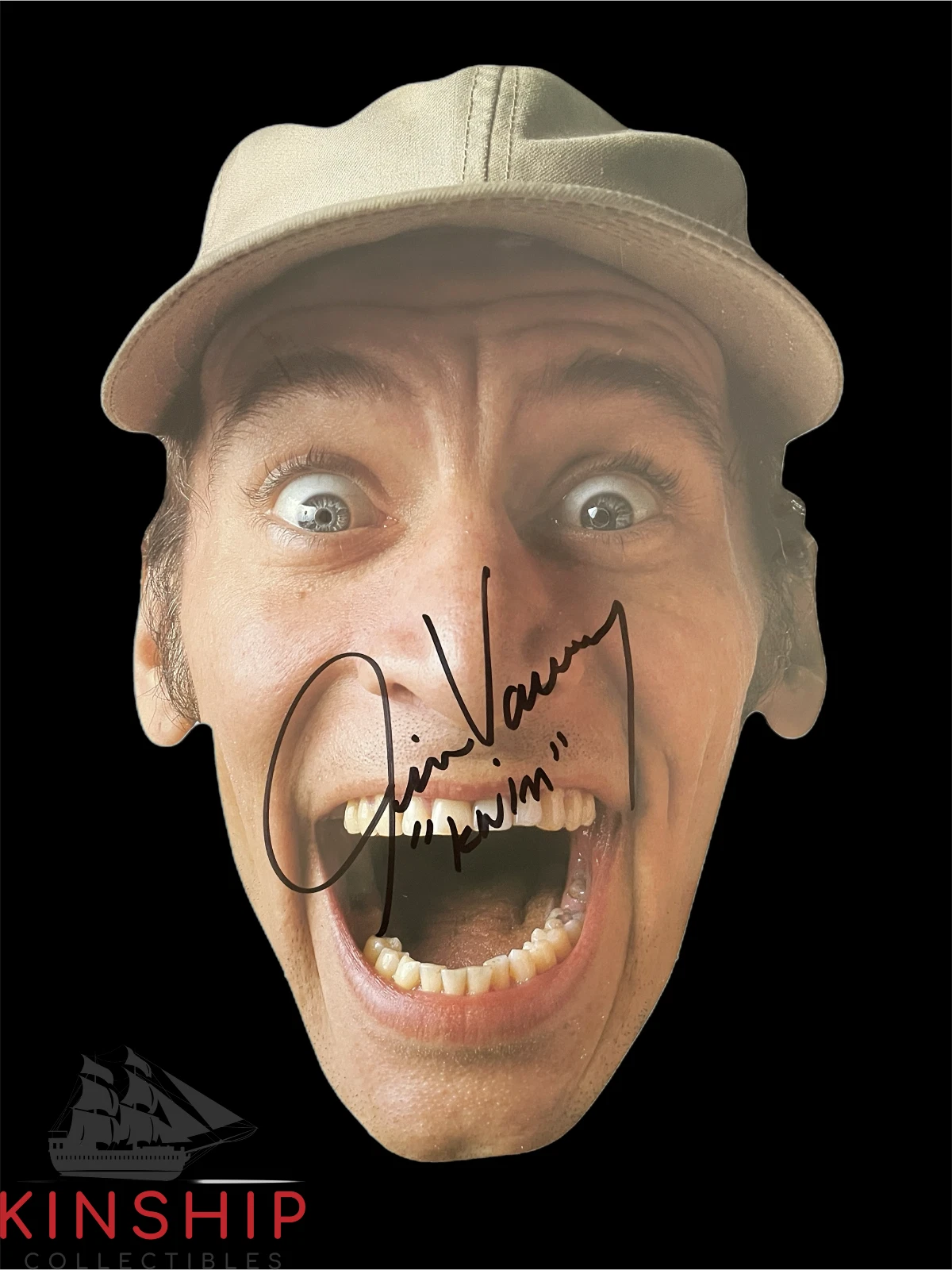 Jim Varney signed Ernest Promo Mask JSA COA Rare Inscribed KWIM Auto Z1510