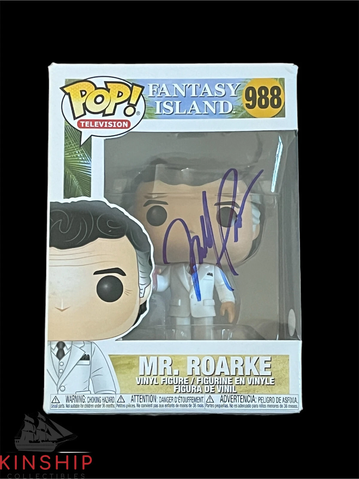 Michael Pena signed Funko Pop PSA DNA Fantasy Island Mr Roarke Actor Auto Z1516