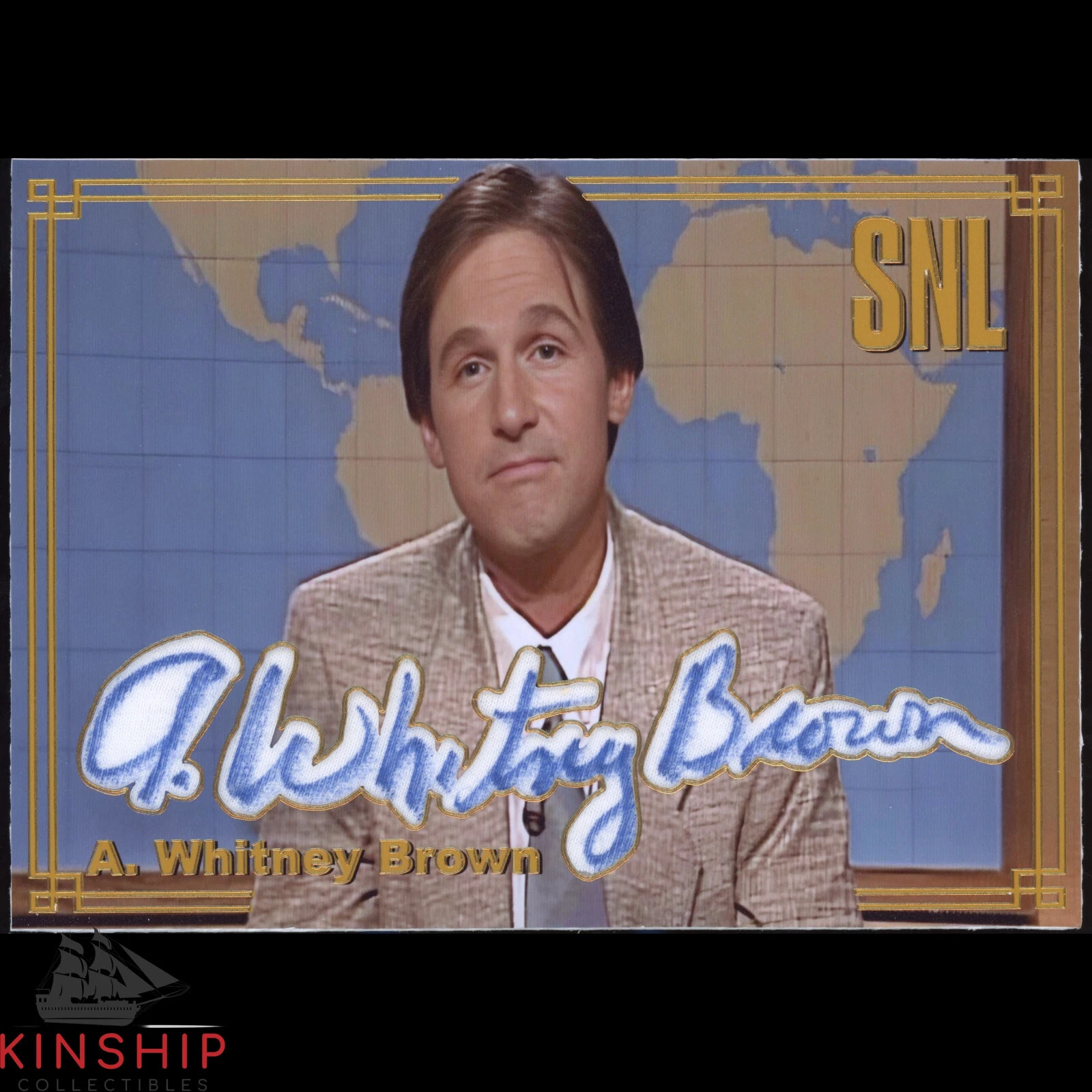 A WHITNEY BROW SIGNED CUT CUSTOM CARD JSA COA SNL RARE AUTO Z1553 COLLECTIBLE MEMORABILIA