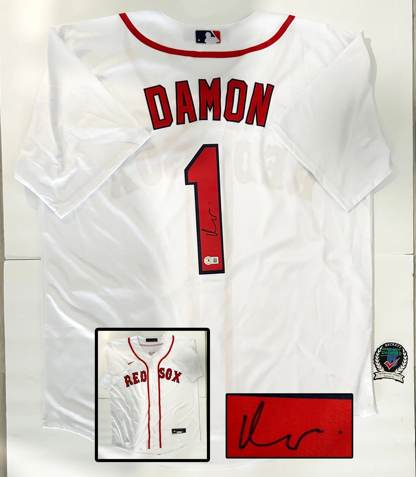 Matt Damon Signed Jersey Boston Red Sox Beckett BAS 1 COA