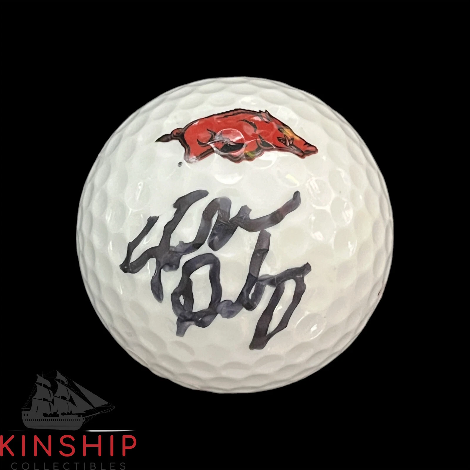 John Daly signed Arkansas Logo Golf Ball JSA COA Rare PGA Masters Auto A3203