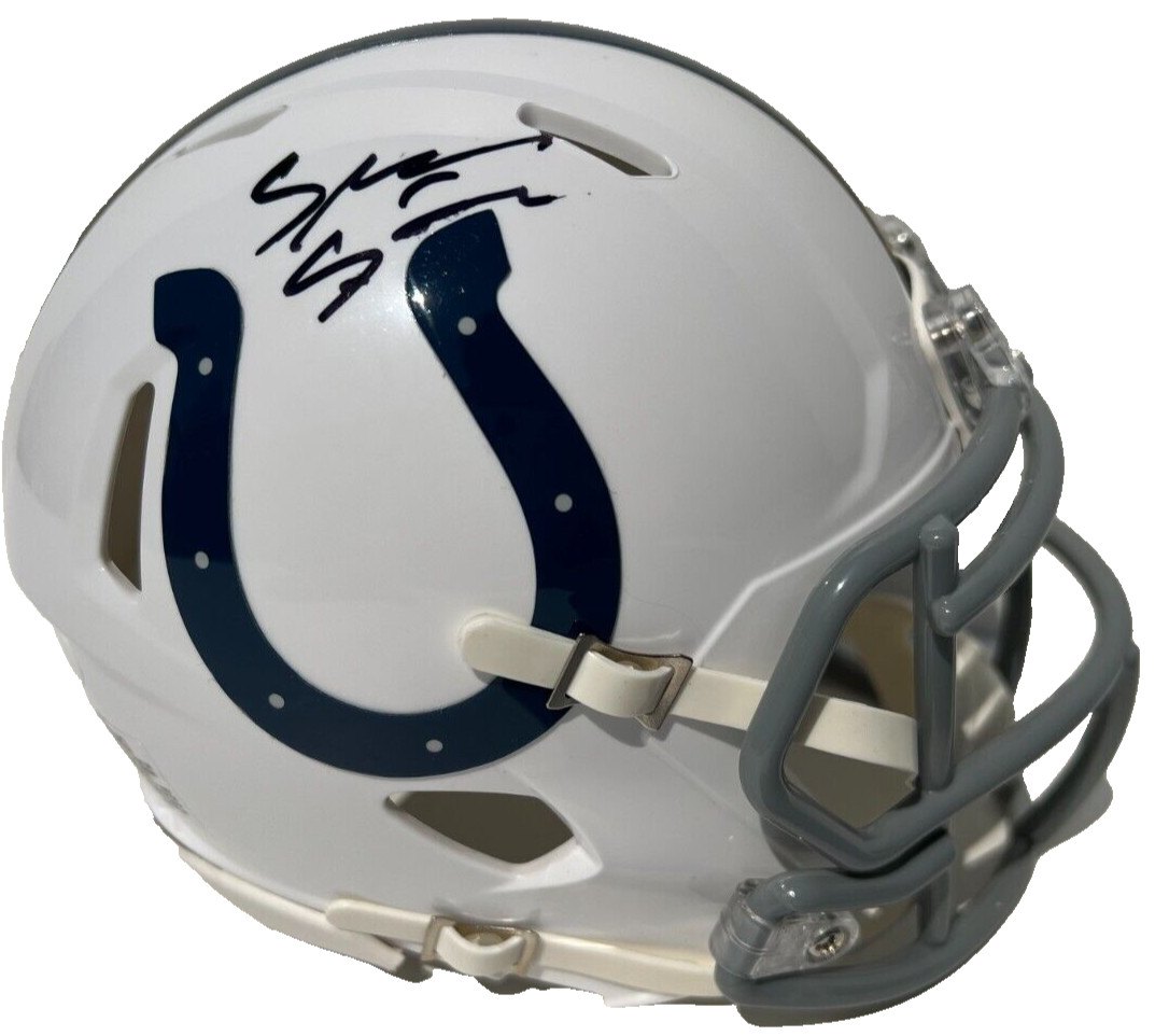 SHANE STEICHEN SIGNED AUTOGRAPHED INDIANAPOLIS COLTS FOOTBALL MINI HELMET JSA