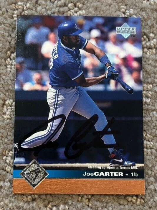 1997 Upper Deck Toronto Blue Jays Card #515 Joe Carter signed autographed card