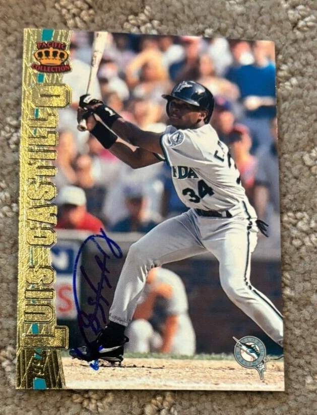 1997 Pacific Baseball Card #298 Luis Castillo signed autographed Florida Marlins
