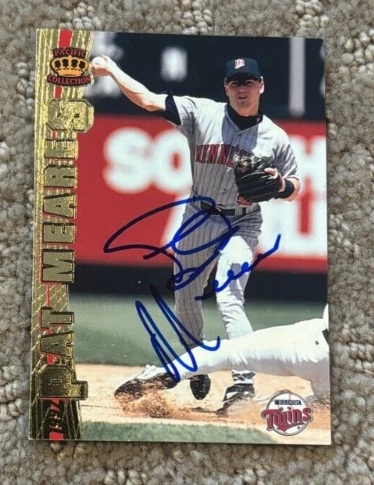 1997 Pacific Minnesota Twins Baseball Card #141 Pat Meares signed autographed