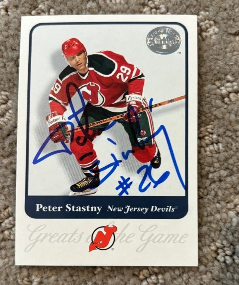 PETER STASTNY HOF Signed autographed 2001-02 Greats of The Game GOTG #11 Card