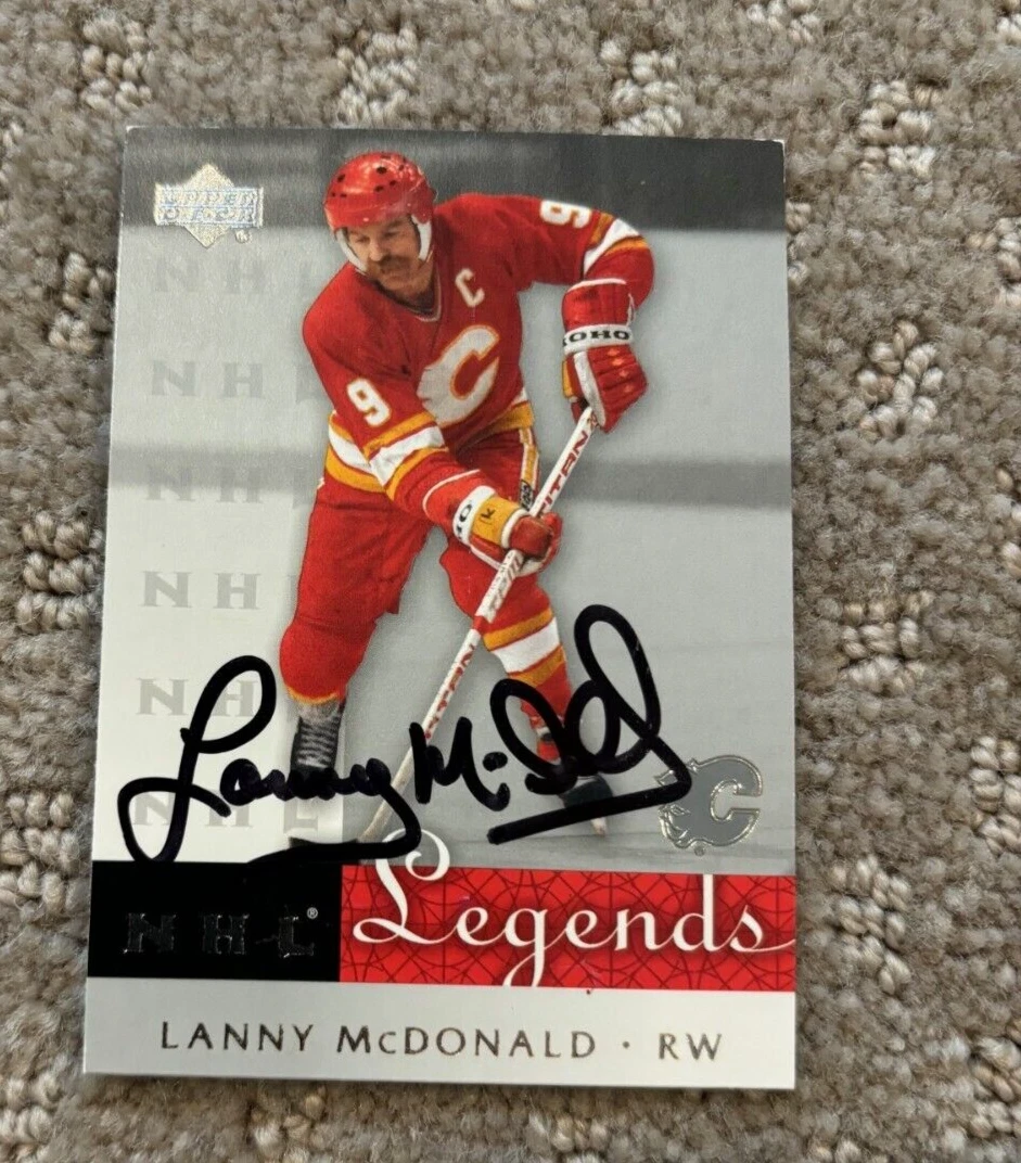 2001-02 Upper Deck NHL Legends Lanny McDonald signed autographed card Flames