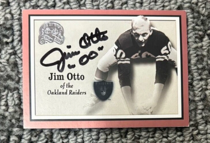 Jim Otto signed autographed 2000 Fleer Greats Of The Game card Oakland Raiders