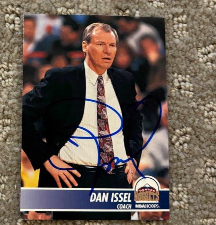 1994-95 NBA Hoops #280 Dan Issel signed autographed card Denver Nuggets