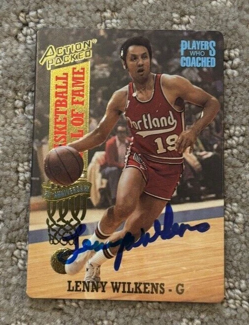 1993 Action Packed Hall of Fame #83 Lenny Wilkens Signed Autographed Card
