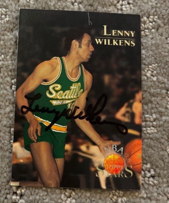 1996 Topps Stars Lenny Wilkens #149 signed autographed Card Supersonics