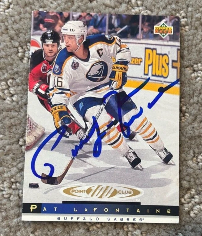 Pat LaFontaine signed autographed 1993-94 Upper Deck #221 Buffalo Sabres Card