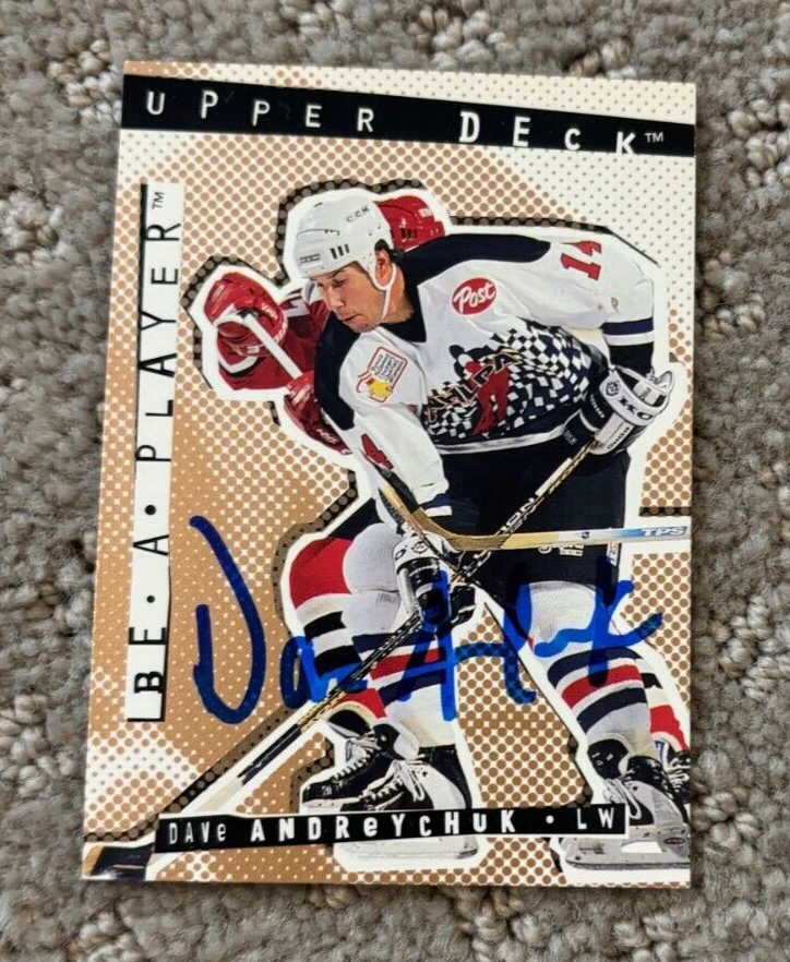 1994-95 Be A Player Maple Leafs #R33 Dave Andreychuk signed autographed card