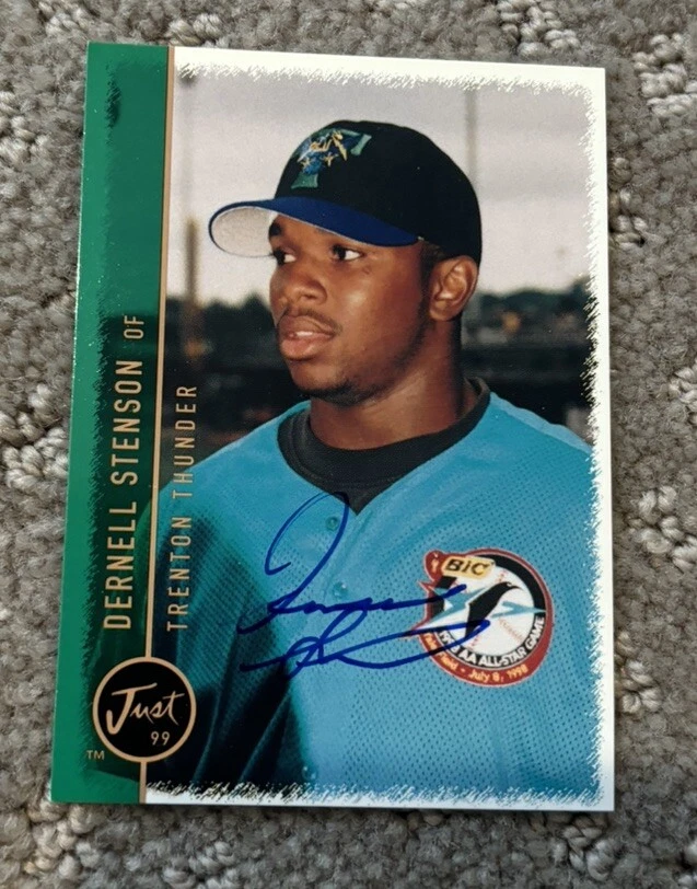 Dernell Stenson signed autographed 1999 Just Minors Card Boston Red Sox