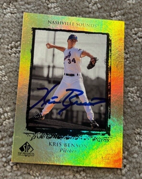 1999 SP TOP PROSPECTS #17 KRIS BENSON SIGNED AUTOGRAPHED CARD PITTSBURGH PIRATES COLLECTIBLE MEMORABILIA