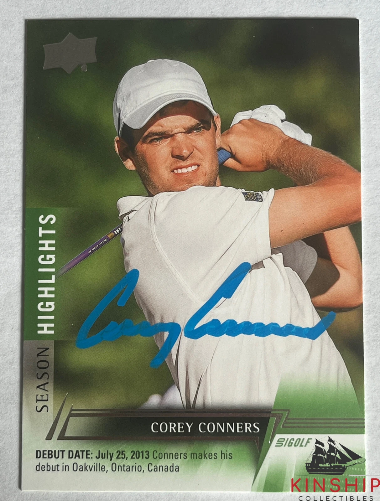 Corey Conners signed 2024 Upper Deck Trading Card PGA Golf Auto R13