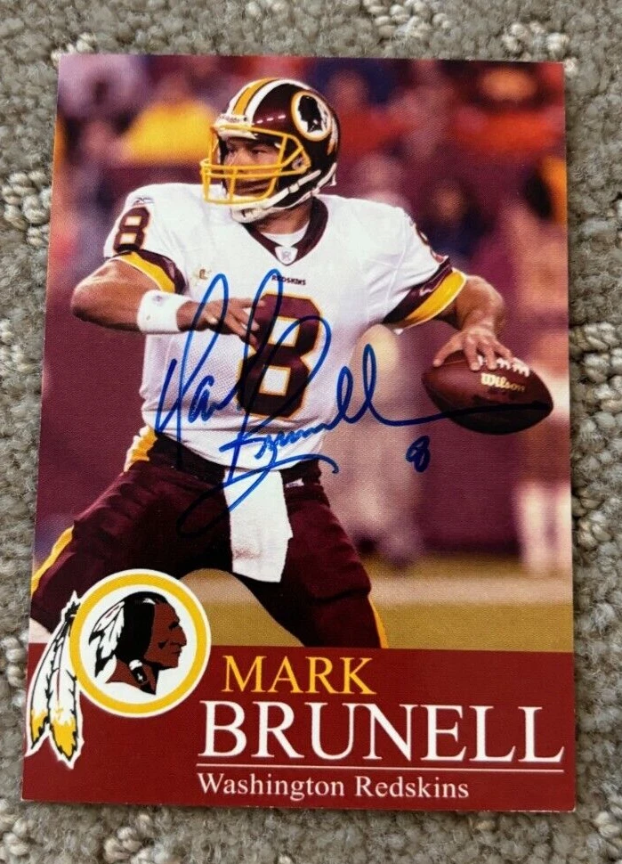 MARK BRUNELL WASHINGTON REDSKINS SIGNED AUTOGRAPHED BIBLE CARD