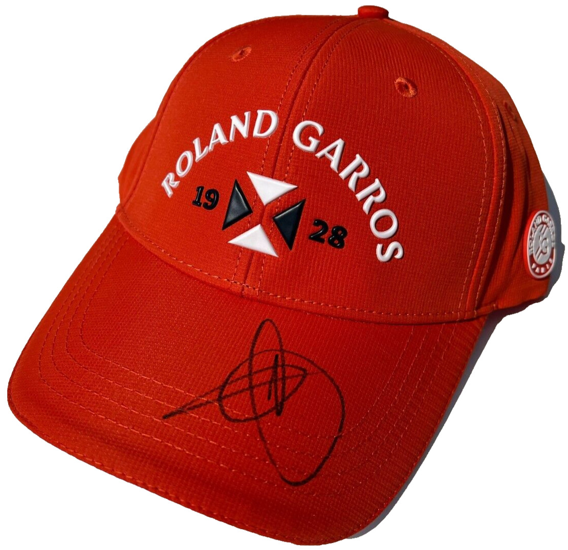 NOVAK DJOKOVIC SIGNED FRENCH OPEN ROLAND GARROS TENNIS HAT CAP WIMBLEDON JSA !
